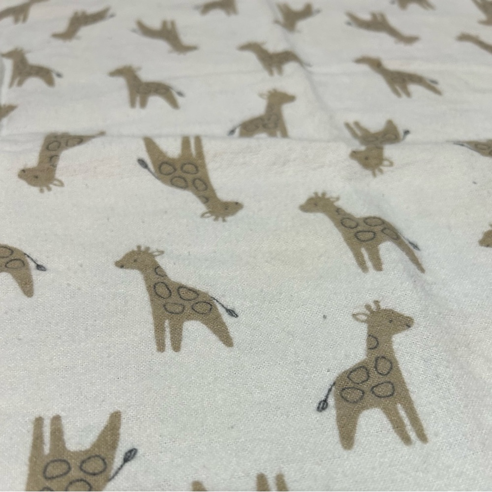 Set of 2 Giraffe Themed Receiving Blankets